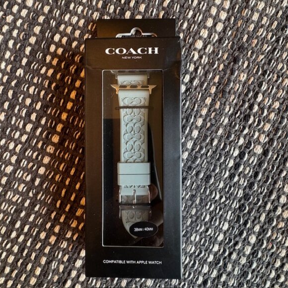 NEW Coach Apple Watch Strap Band Blue - Picture 3 of 10